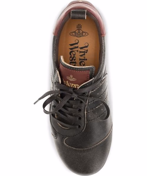 Vivienne Westwood Black Calf Leather Bos Taurus Sneakers
