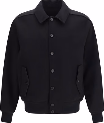 Black Wool Oves Aries Biker Jacket