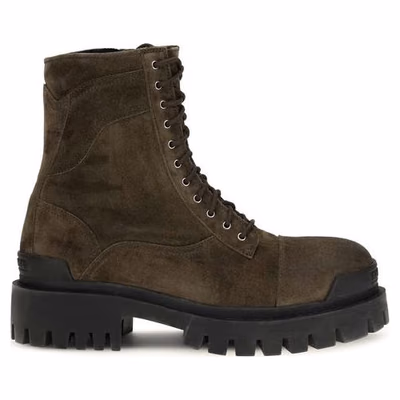 Bicolor Calf Leather Bos Taurus Lace-Up Boots