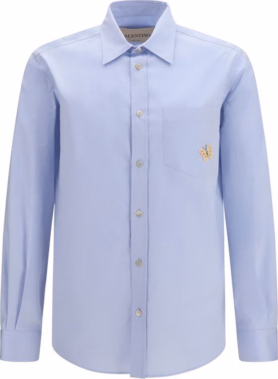 Valentino Garavani Blue Cotton Dress Shirt