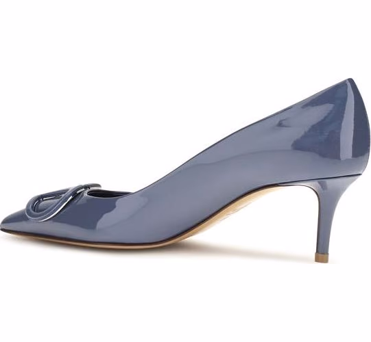 Valentino Garavani Blue Calf Leather Bos Taurus High Heel Pumps