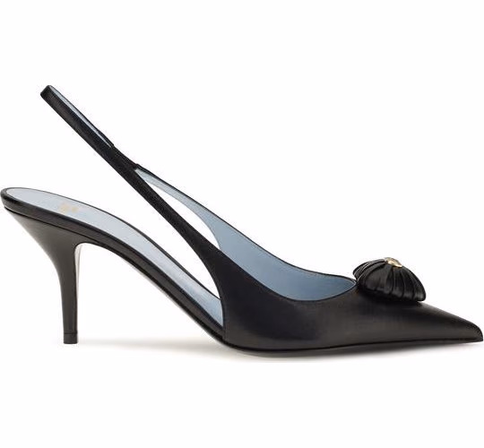 Valentino Garavani Black Calf Leather Bos Taurus High Heel Pumps
