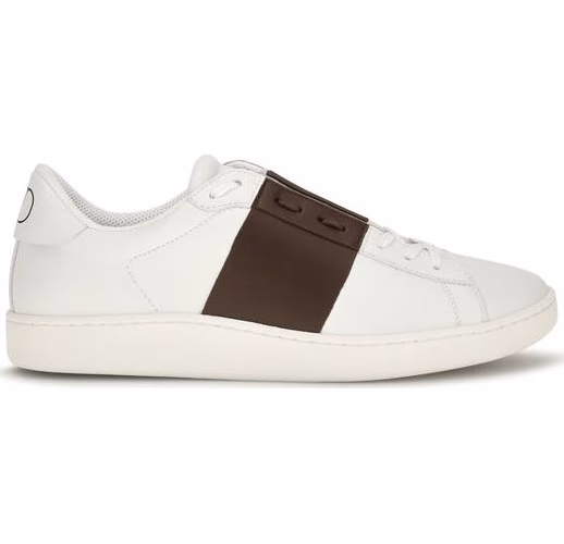 Valentino Garavani White Calf Leather Bos Taurus Low Top Sneakers