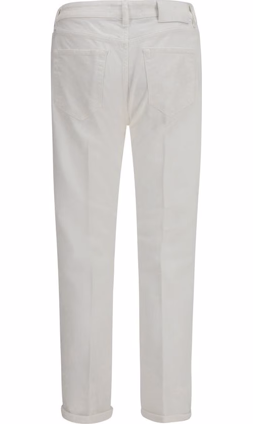 PT Torino White Cotton Slim Fit Jeans