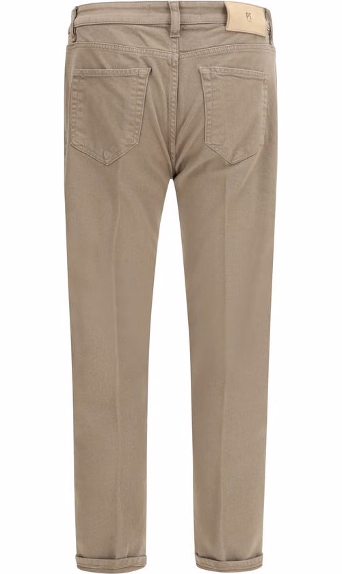PT Torino Beige Cotton Slim Fit Jeans