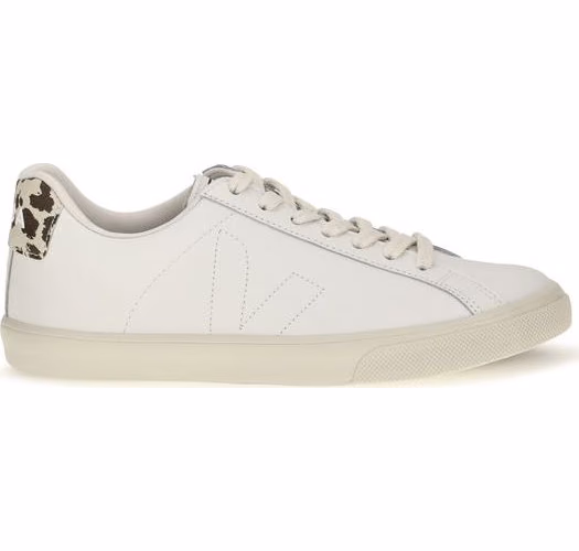 Veja White Calf Leather Bos Taurus Low Top Sneakers