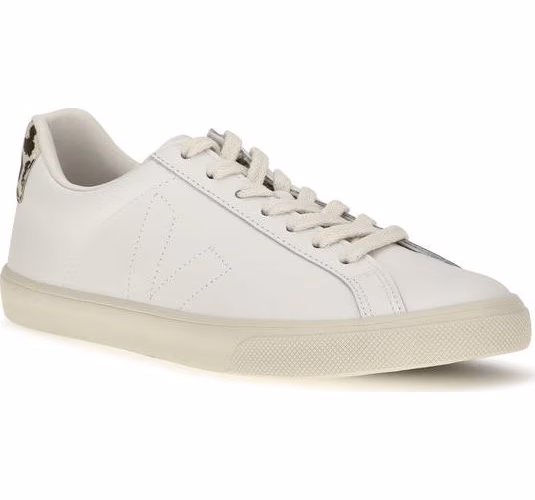 Veja White Calf Leather Bos Taurus Low Top Sneakers