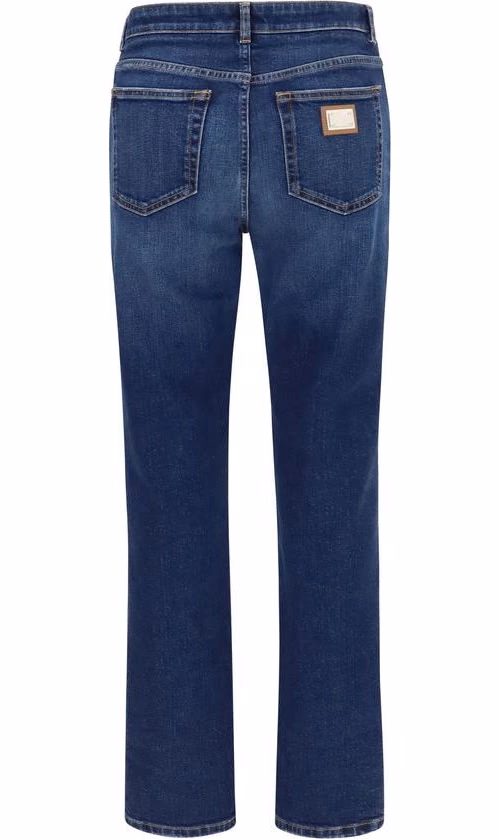 Dolce & Gabbana Blue Cotton Straight-Leg Jeans