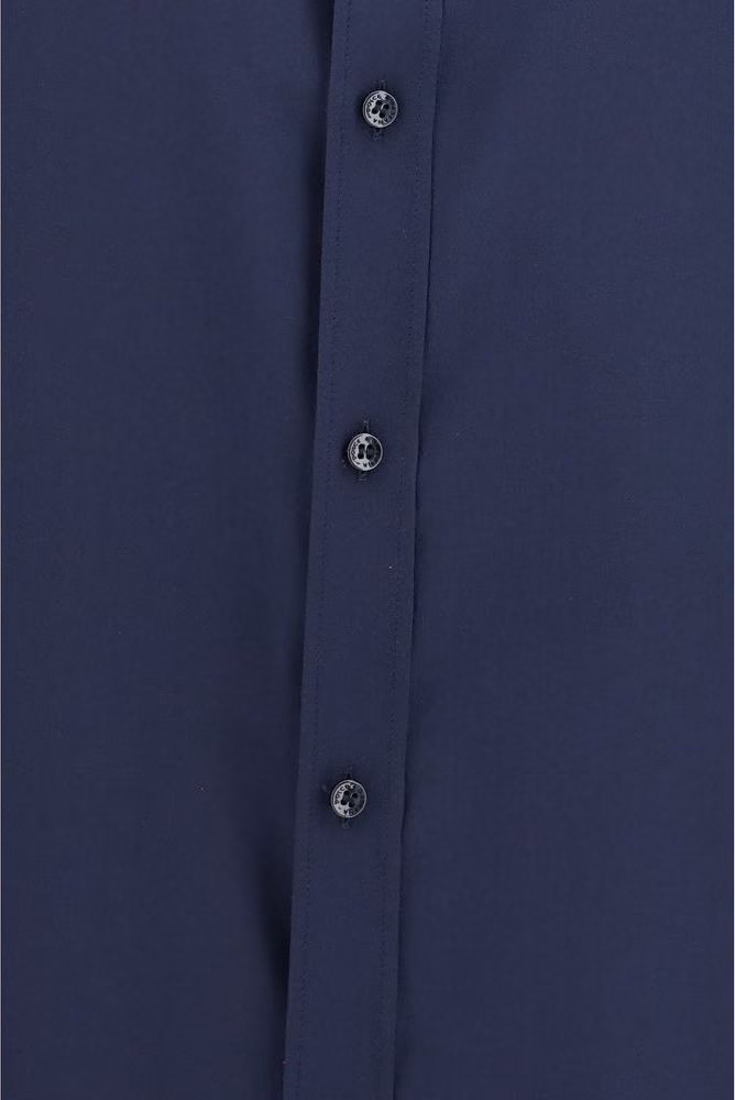 Dolce & Gabbana Blue Silk Dress Shirt