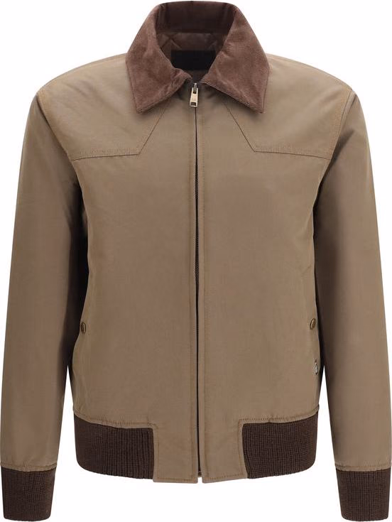 Prada Brown Cotton Full-Length Jacket