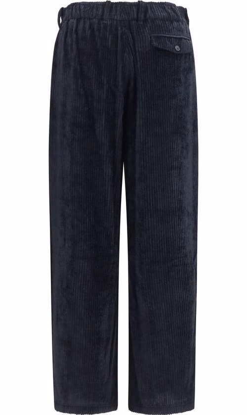 Giorgio Armani Black Viscose Casual Pants