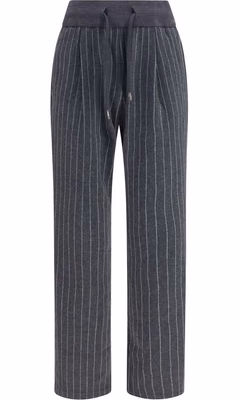 Gray Cotton Casual Pants