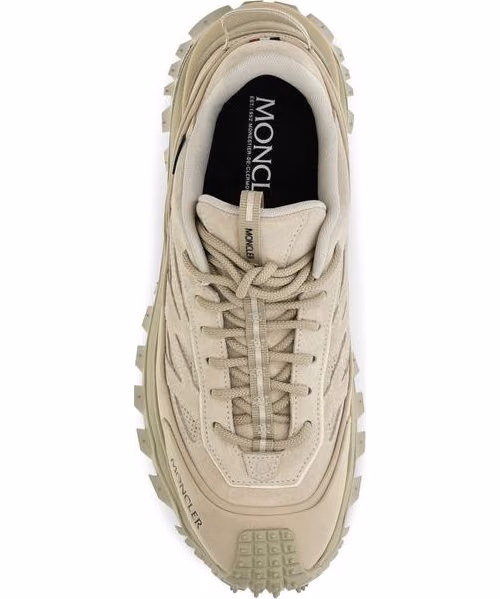 Moncler Beige Calf Leather Bos Taurus Athletic Sneakers