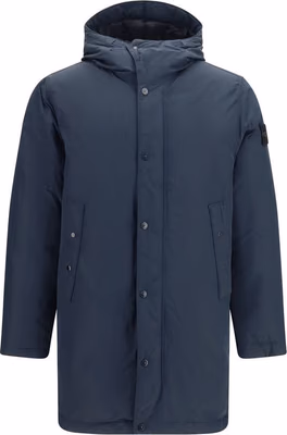 Blue Polyester Coat