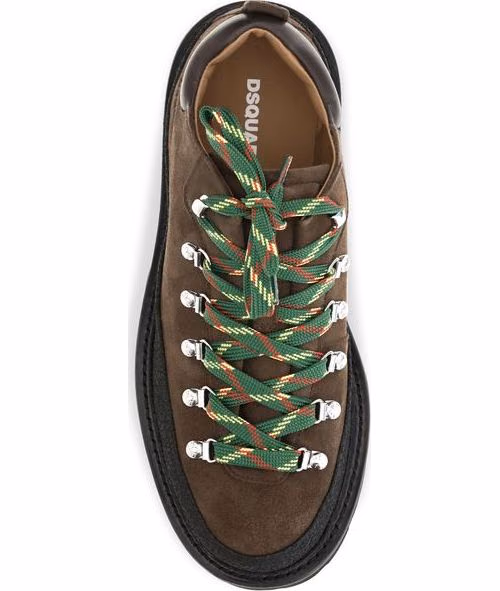 Dsquared² Brown Calf Leather Bos Taurus Lace-Up Boots