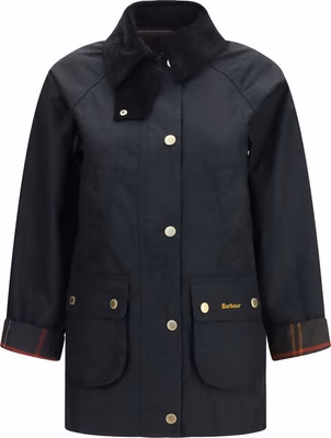 Black Cotton Full-Length Jacket