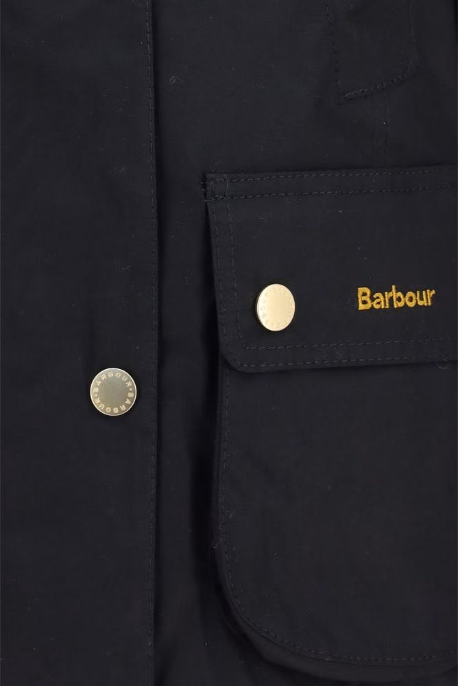 Barbour Black Cotton Full-Length Jacket