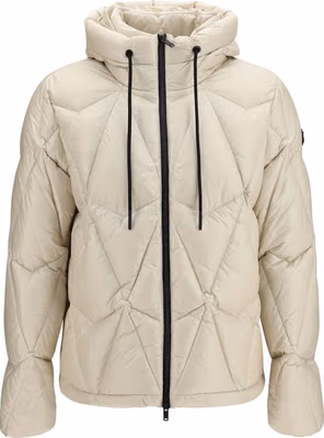 Beige Nylon Full-Length Jacket