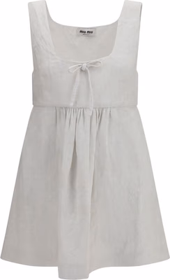 White Linen Casual Dress