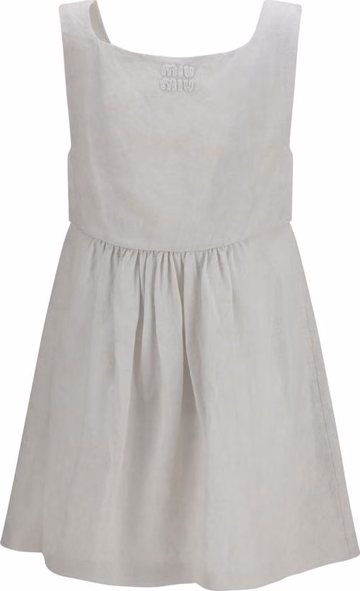 Miu Miu White Linen Casual Dress