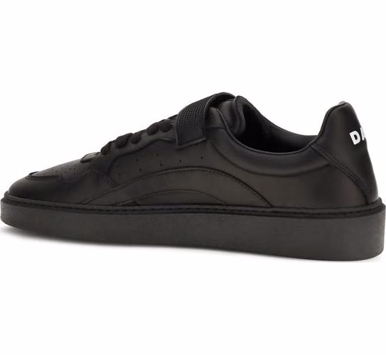 Dsquared² Black Calf Leather Bos Taurus Athletic Sneakers