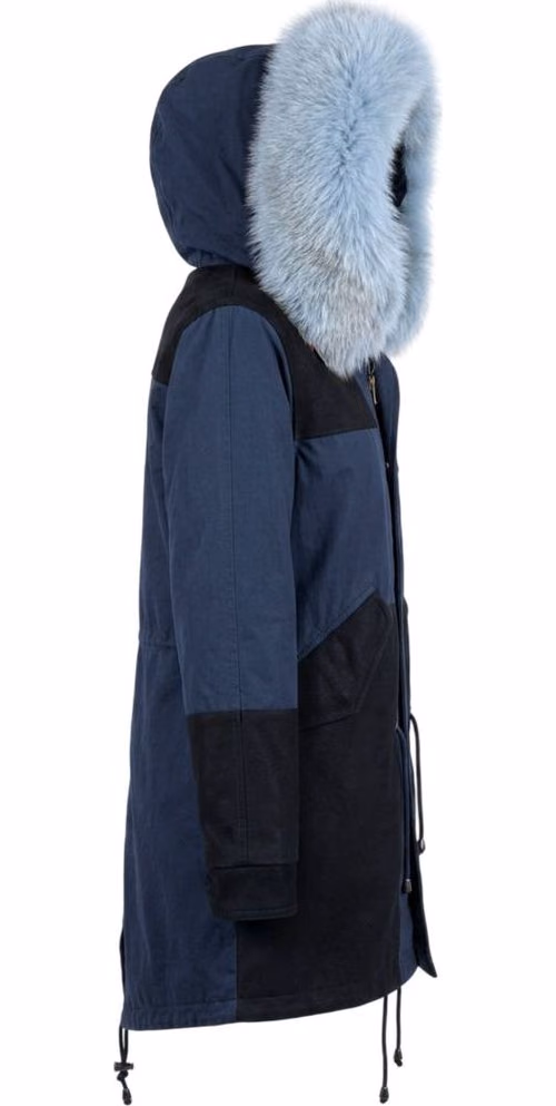 Mr&Mrs Italy Blue Cotton Women's Jacket