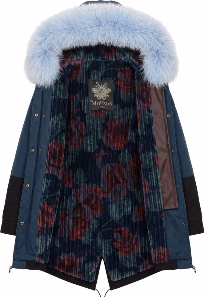 Mr&Mrs Italy Blue Cotton Women's Jacket