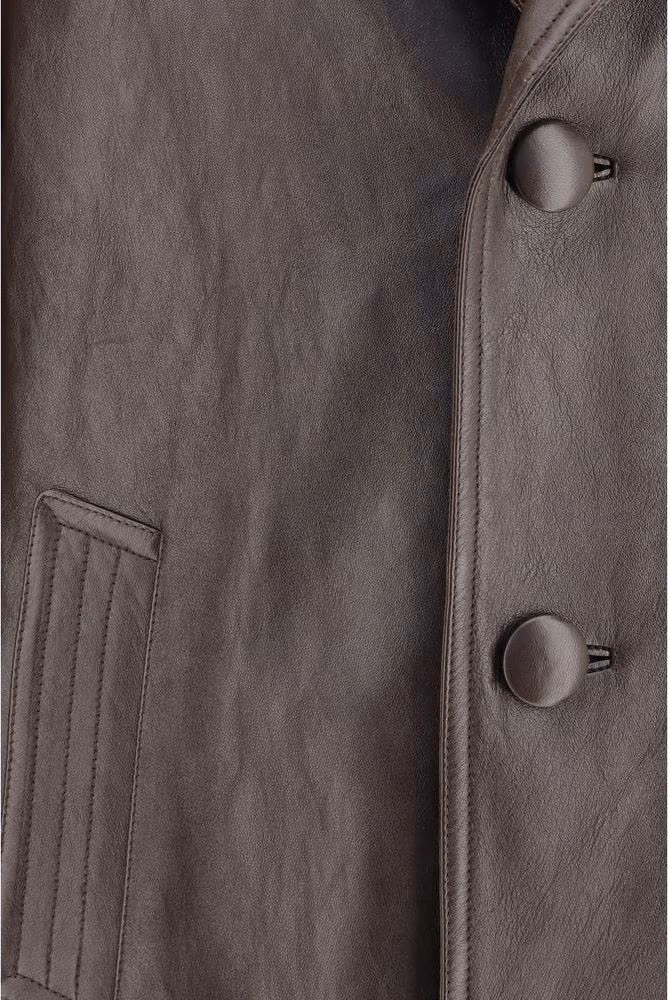 Prada Brown Lamb Leather Leather Jacket
