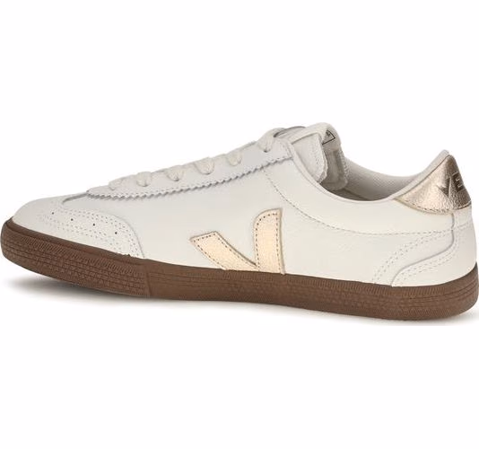 Veja White Calf Leather Bos Taurus Low Top Sneakers