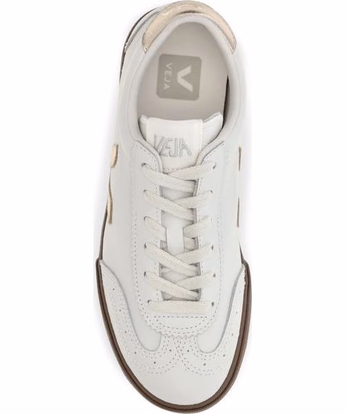 Veja White Calf Leather Bos Taurus Low Top Sneakers