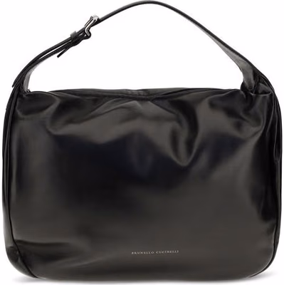Black Calf Leather Bos Taurus Shoulder Bag