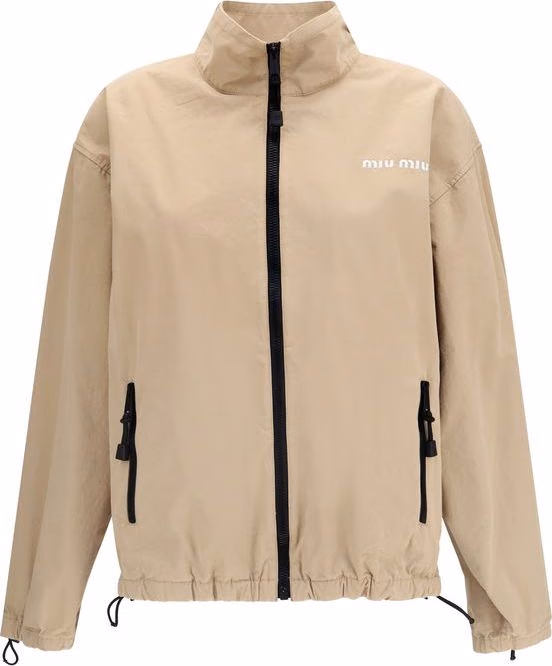 Miu Miu Beige Cotton Full-Length Jacket