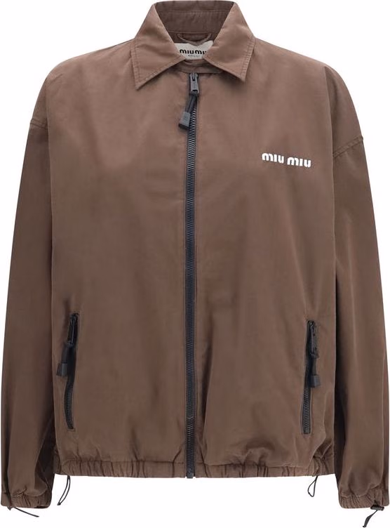Miu Miu Brown Cotton Full-Length Jacket