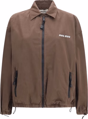 Brown Cotton Full-Length Jacket