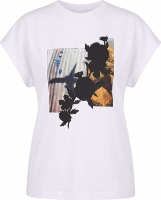 White Cotton Women T-Shirt