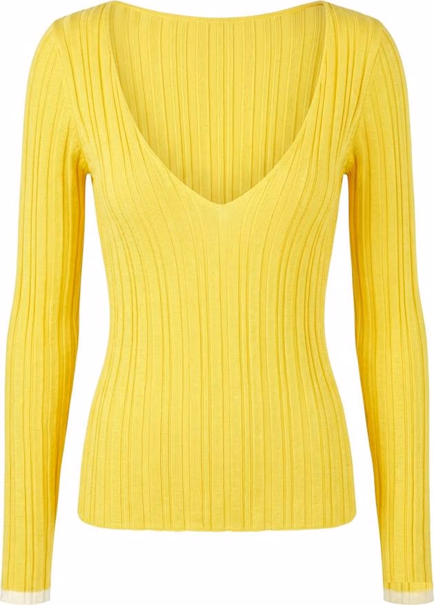 Trussardi Jeans Yellow Viscose Women Sweater