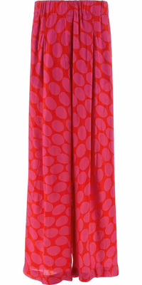 Fuchsia Viscose Casual Pants