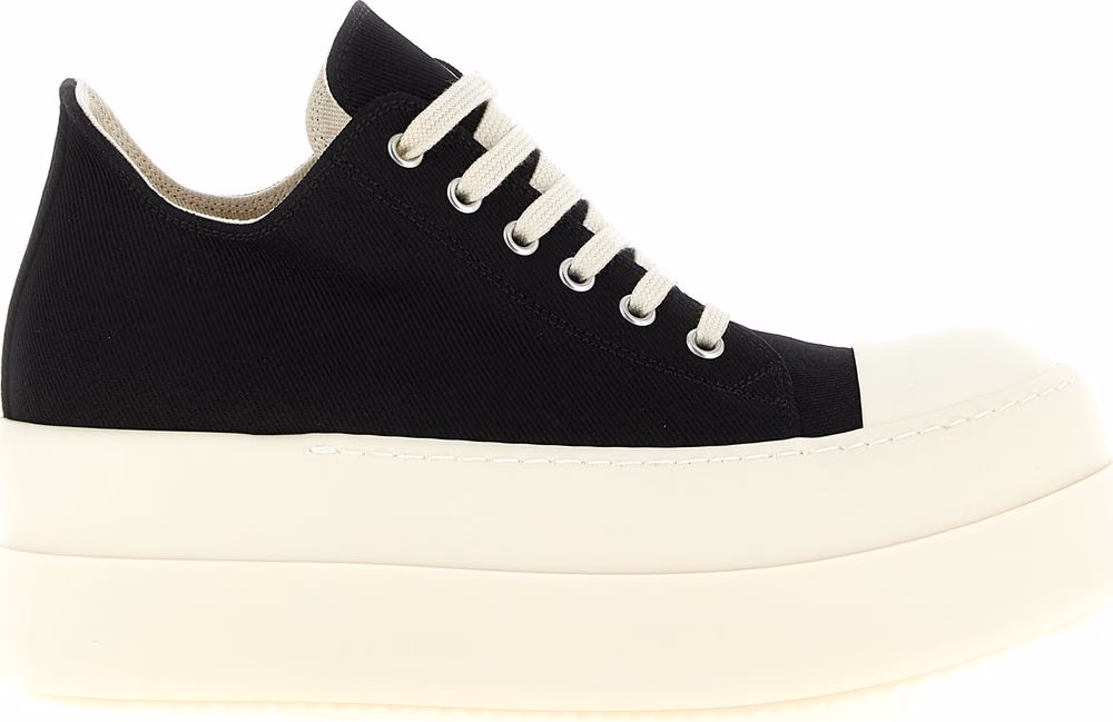 DRKSHDW Black Cotton Chunky Sneakers