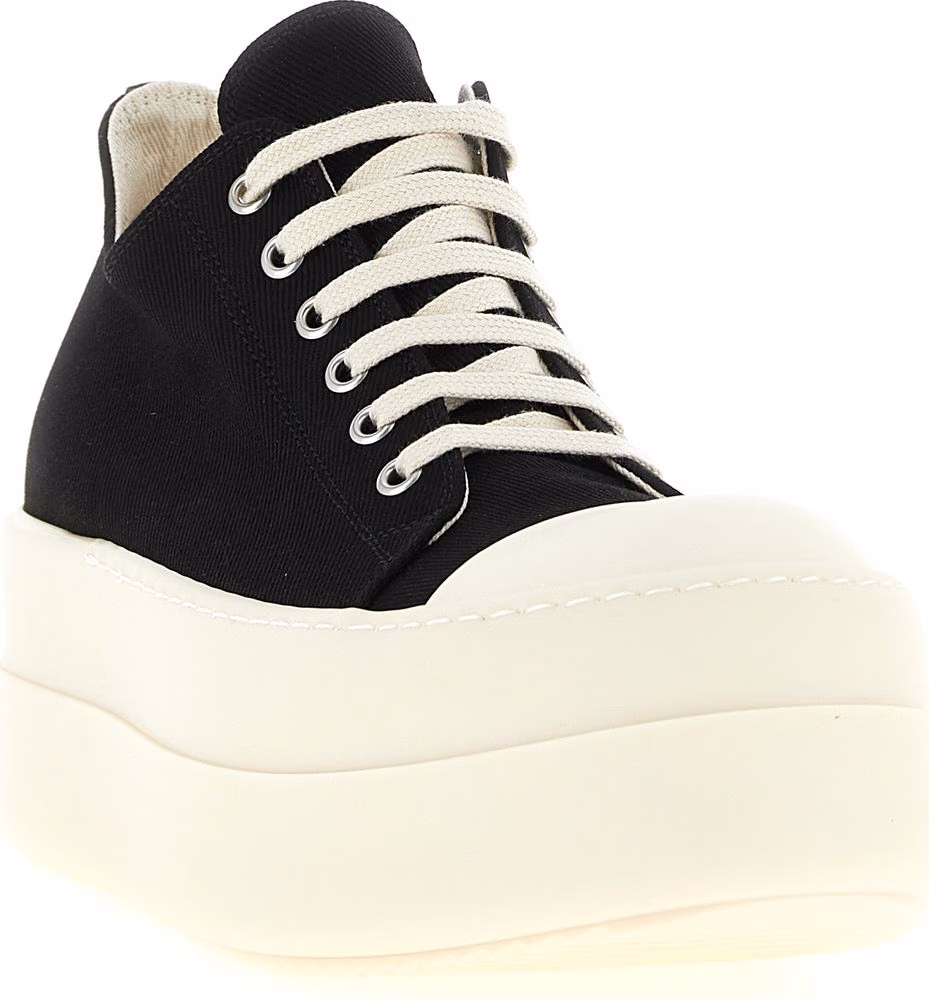 DRKSHDW Black Cotton Chunky Sneakers