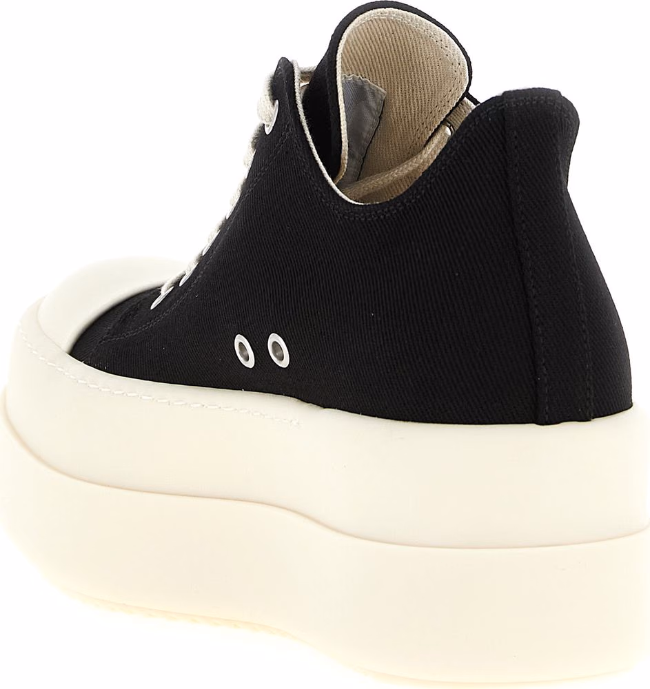 DRKSHDW Black Cotton Chunky Sneakers