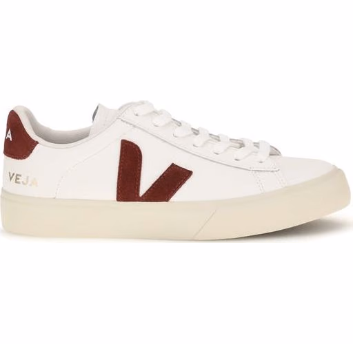 Veja White Calf Leather Bos Taurus Low Top Sneakers
