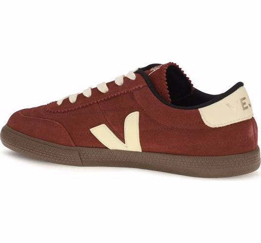 Veja Bordeaux Suede Leather Low Top Sneakers