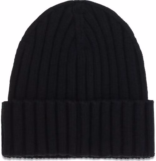 Moncler Black Wool Oves Aries Beanie