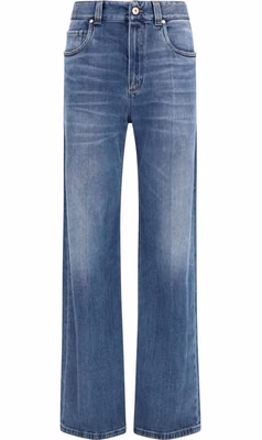 Blue Cotton Relaxed Fit Jeans
