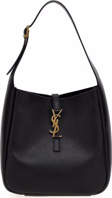 Black Calfskin Shoulder Bag