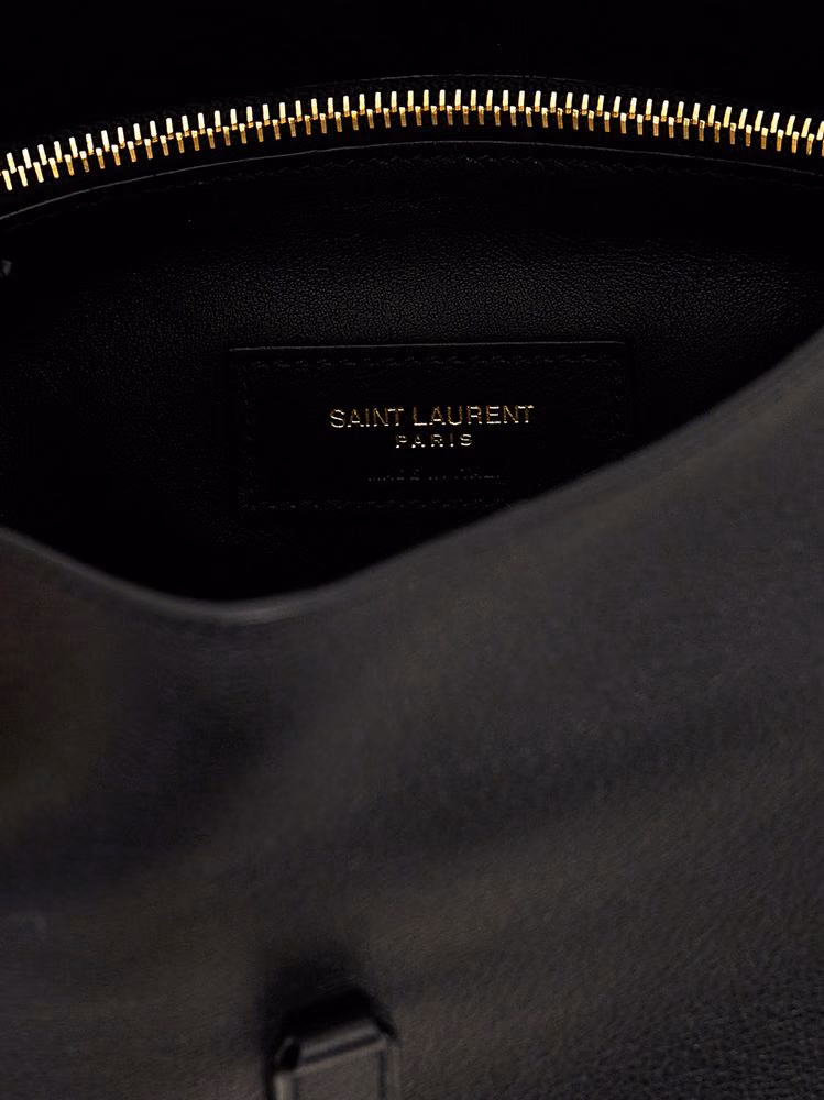 Saint Laurent Black Calfskin Shoulder Bag