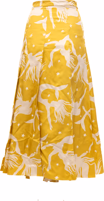 Yellow skirt with off-white details