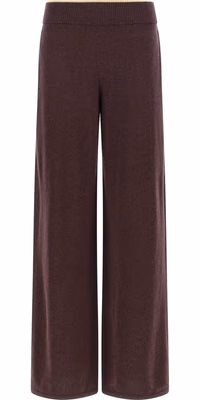 Purple Wool Casual Pants