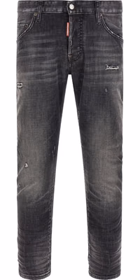 Gray Cotton Skinny Jeans