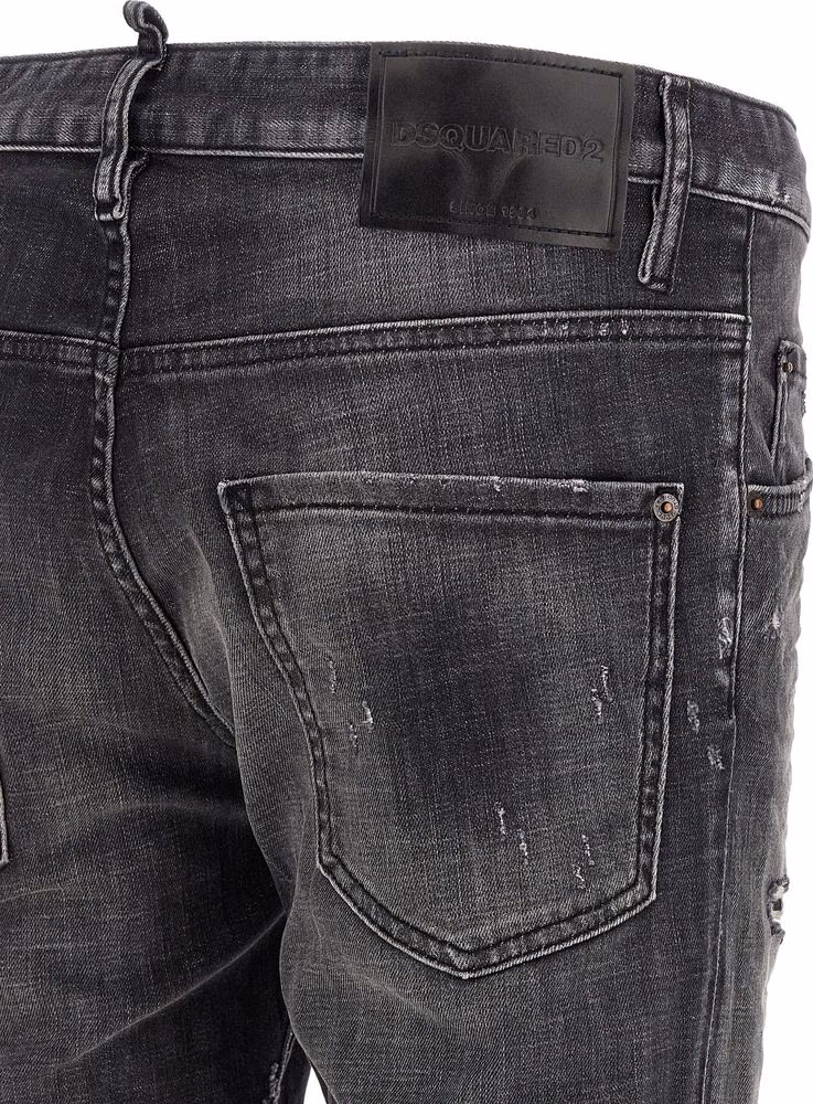 Dsquared² Gray Cotton Skinny Jeans